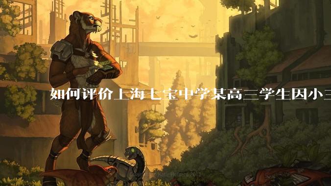 如何评价上海七宝中学某高三学生因小三门考了204(总分210),感觉无望清北选择跳楼自杀？